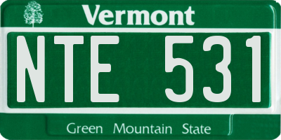 VT license plate NTE531