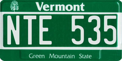 VT license plate NTE535