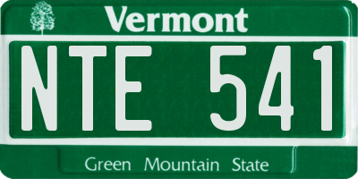 VT license plate NTE541