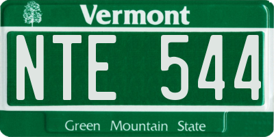 VT license plate NTE544