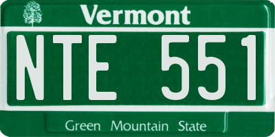 VT license plate NTE551