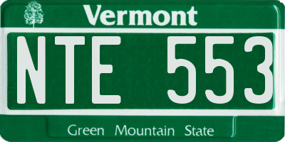 VT license plate NTE553