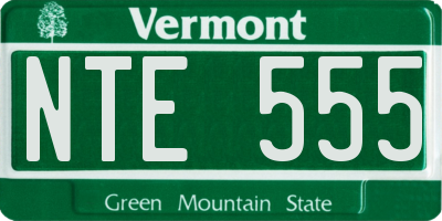 VT license plate NTE555