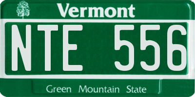 VT license plate NTE556