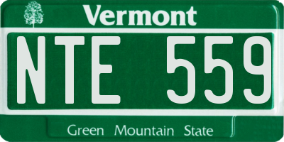 VT license plate NTE559