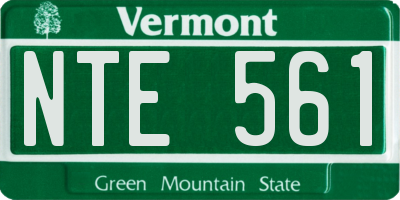 VT license plate NTE561