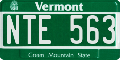 VT license plate NTE563