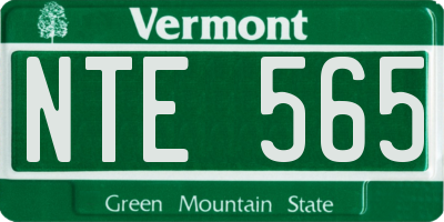 VT license plate NTE565