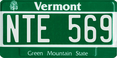 VT license plate NTE569