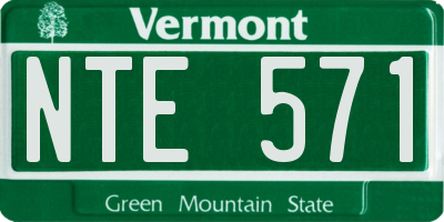 VT license plate NTE571