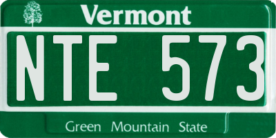 VT license plate NTE573