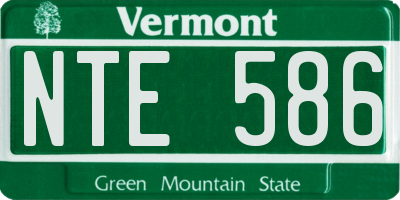 VT license plate NTE586