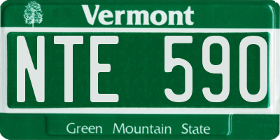 VT license plate NTE590