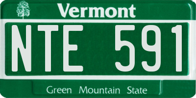 VT license plate NTE591