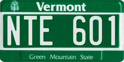VT license plate NTE601