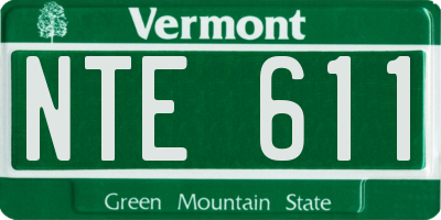 VT license plate NTE611