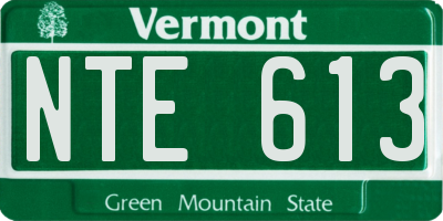 VT license plate NTE613