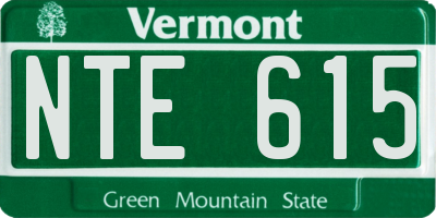 VT license plate NTE615