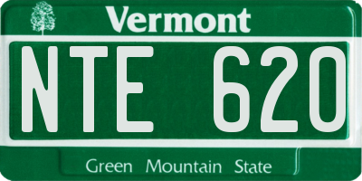 VT license plate NTE620