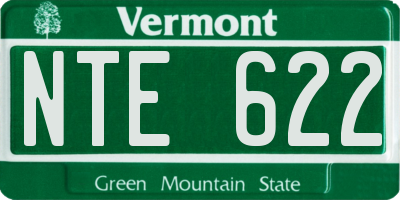 VT license plate NTE622