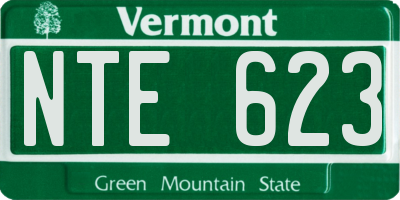 VT license plate NTE623