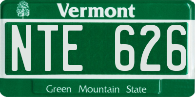 VT license plate NTE626
