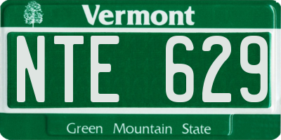 VT license plate NTE629
