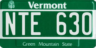 VT license plate NTE630