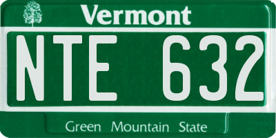 VT license plate NTE632