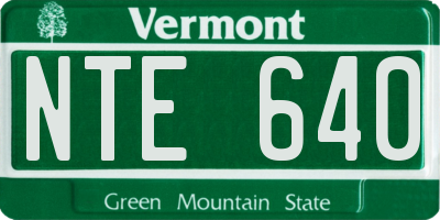 VT license plate NTE640