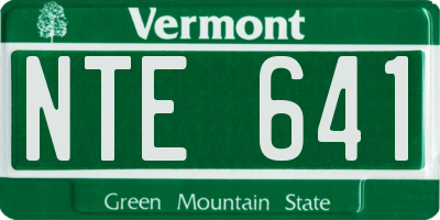 VT license plate NTE641