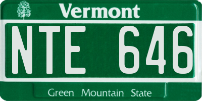 VT license plate NTE646