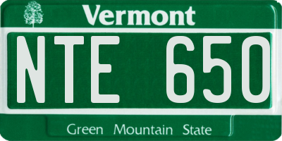 VT license plate NTE650