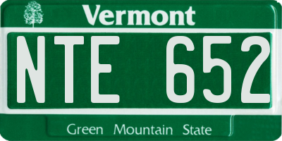VT license plate NTE652