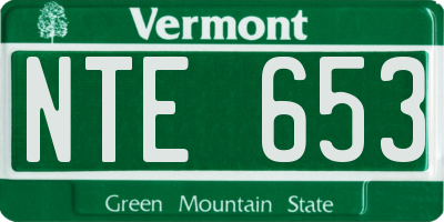 VT license plate NTE653