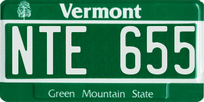 VT license plate NTE655