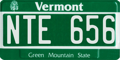 VT license plate NTE656