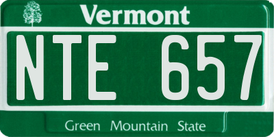 VT license plate NTE657