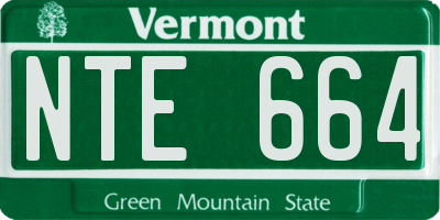 VT license plate NTE664