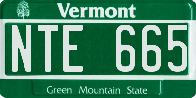VT license plate NTE665
