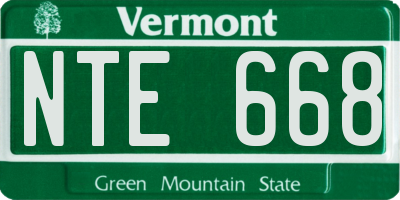 VT license plate NTE668