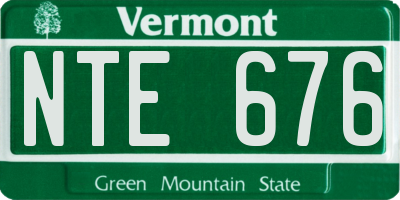 VT license plate NTE676