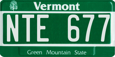 VT license plate NTE677