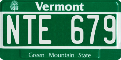 VT license plate NTE679