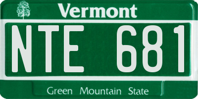 VT license plate NTE681