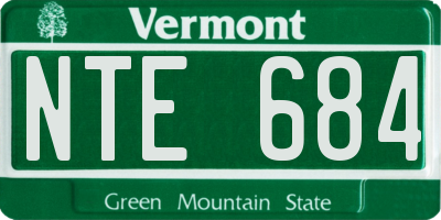 VT license plate NTE684