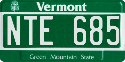 VT license plate NTE685
