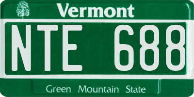VT license plate NTE688