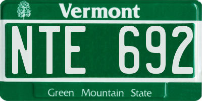 VT license plate NTE692