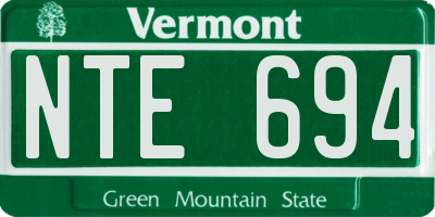 VT license plate NTE694